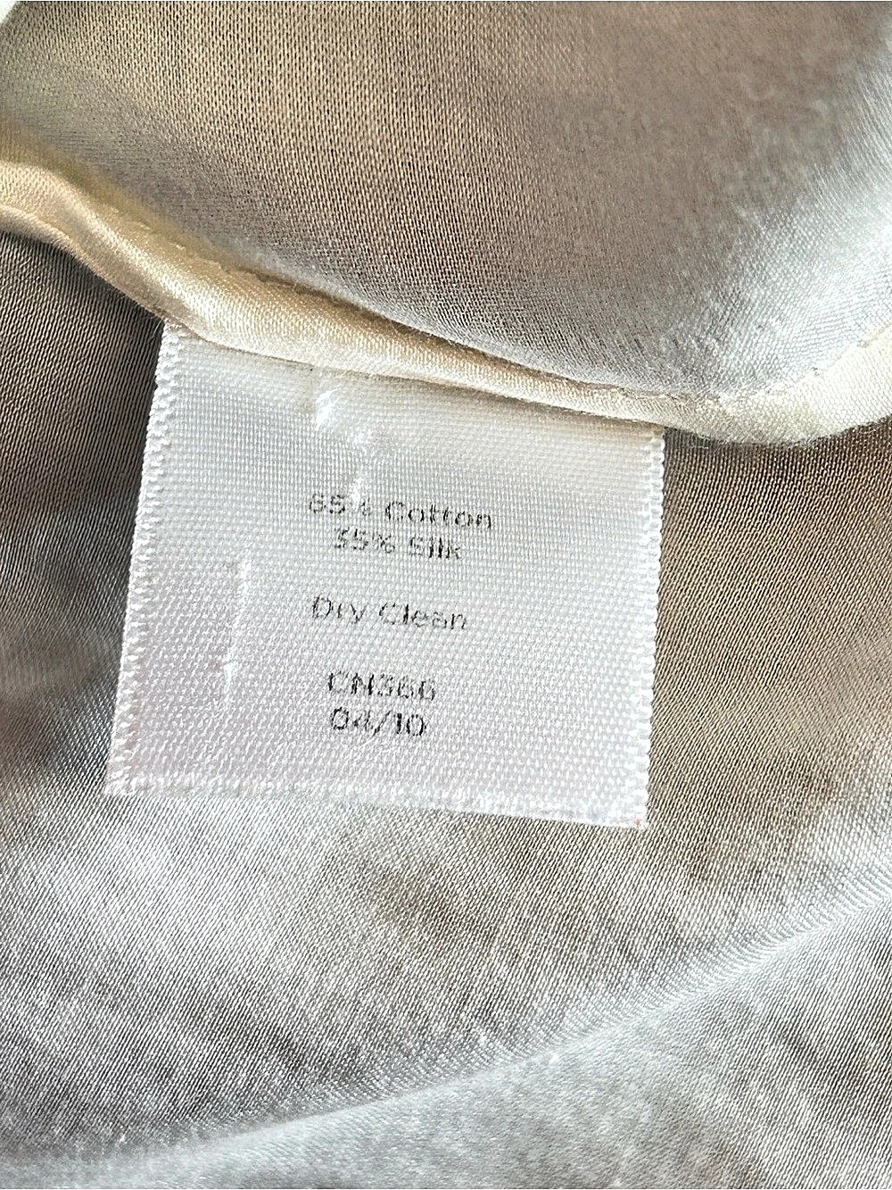 Talbots Cream Ruffle Blouse Size 14 - Picture 8 of 8